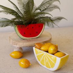 Fruit Wedge Ceramic Planter Set of 2