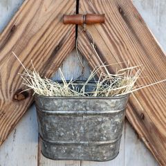Galvanized Hanging Buckets Set of 3