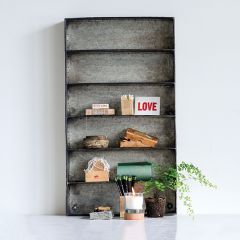 Galvanized Metal Bookshelf