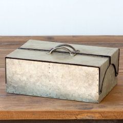 Galvanized Metal Country Keepsake Box