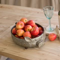 Galvanized Metal Footed Pig Tray