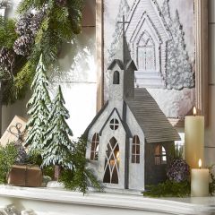 Galvanized Metal Tabletop Church House