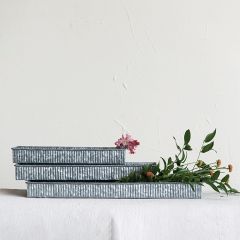 Galvanized Nesting Tray Set of 3