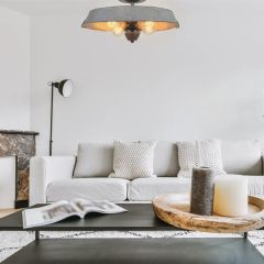 Galvanized Oval Tub Ceiling Light