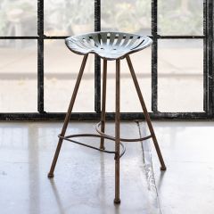 Galvanized Tractor Seat Bar Stool
