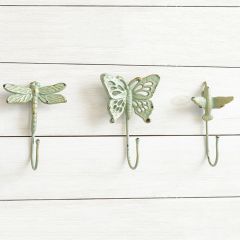 Garden Delights Metal Wall Hook Set of 3