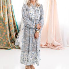 Garden Floral Block Print Dress