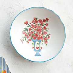 Garden Florals Stoneware Serving Bowl