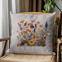 Garden Flowers Accent Pillow Cover