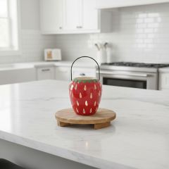 Garden Strawberry Ceramic Candle Lantern
