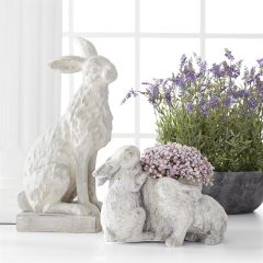 Garden Stump Bunny Planter