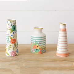 Garden Whimsy Bud Vase Set of 3