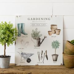 Gardening Necessities Rustic Wall Sign