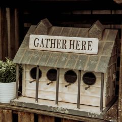 Gather Here Decorative Metal Birdhouse
