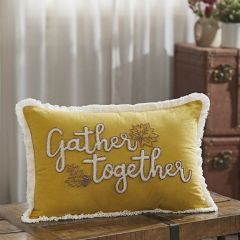 Gather Together Fringed Accent Pillow