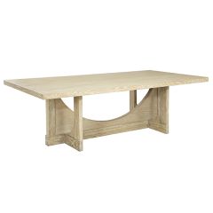 Geometric Base Light Tan Dining Table | SHIPS FREE