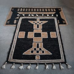 Geometric Patterned Soumak Accent Rug