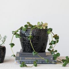 Geometric Terra Cotta Planter Pot 6.5 Inch