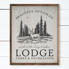 Getaway Lodge Framed Rustic Wall Art