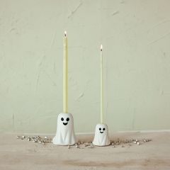 Ghost Shaped Stoneware Taper Candle Holder Set of 3