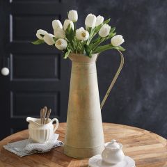 Gilded Farmhouse Tall Pitcher Vase