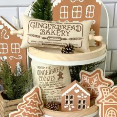 Gingerbread Cookie Recipe Gift Bag Set of 5