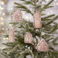 Gingerbread House Ornament Set of 5