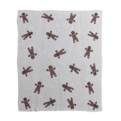 Gingerbread Man Cookies Christmas Throw Blanket