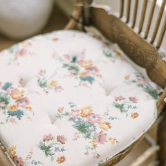 Gingham and Floral Patchwork Chair Cushion