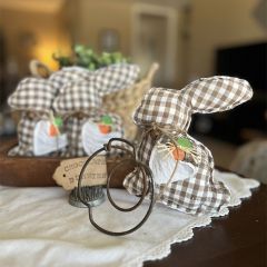 Gingham Check Bunny Plushie