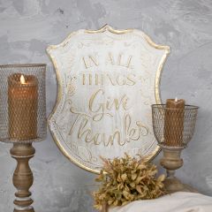 Give Thanks Metal Plaque Sign