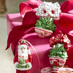 Glass Amaryllis Ornament Set of 2