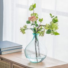 Glass Bottle Bubble Vase 10 Inch