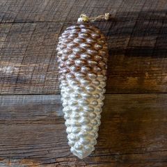 Glass Cone Woodland Christmas Ornament