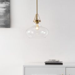 Glass Globe Pole Pendant Light