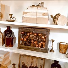 Glass Jack O Lantern Ornaments Set of 6