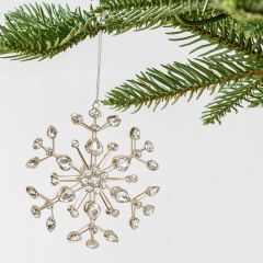 Glass Jeweled Snowflake Ornament