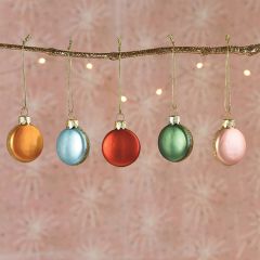 Glass Macaroon Ornament Set of 5