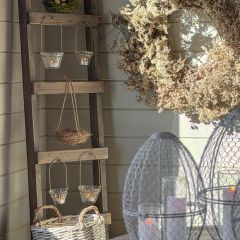 Glass Pail Votive Holder Set of 2