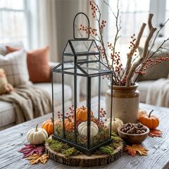 Glass Panel Patio Lantern