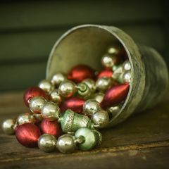 Glass Striped Bell Garland 