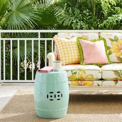 Glazed Barrel Shape Garden Stool