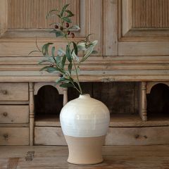 Glazed Courbee Vase 11 Inch