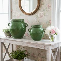 Glazed Lafayette Handled Vase