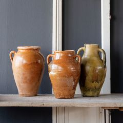 Glazed Olive Jar Vase