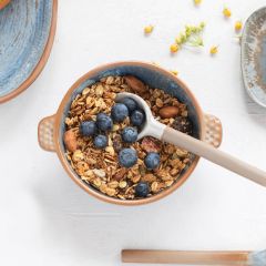 Glazed Stoneware Bowl With Handles