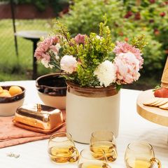 Glazed Stoneware Utensil Crock