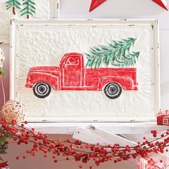 Glitter Farm Truck Iron Wall Art