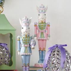 Glittered Easter Bunny Nutcracker