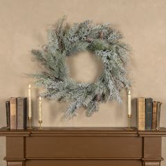 Glittered Fern And Pine Wreath